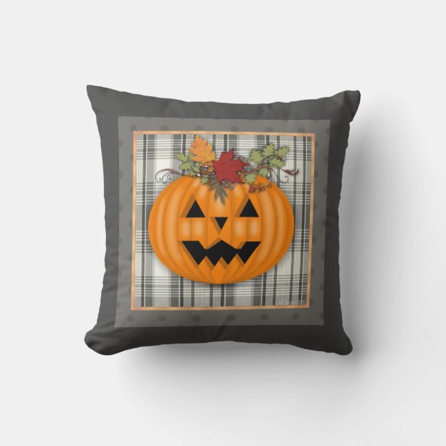 Halloween Herfst Pumpkin Pillow Kussen (Voorkant)