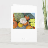 Halloween Herfst Pumpkins and Cornstalk display Ka Kaart (Achterkant)