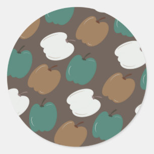 Halloween Herfst Pumpkins Earth Tone Ronde Sticker