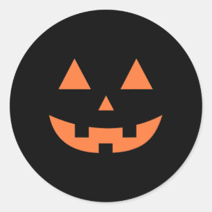 Halloween Herfst Scary Jack O' Lantaarn Pompoen Ronde Sticker