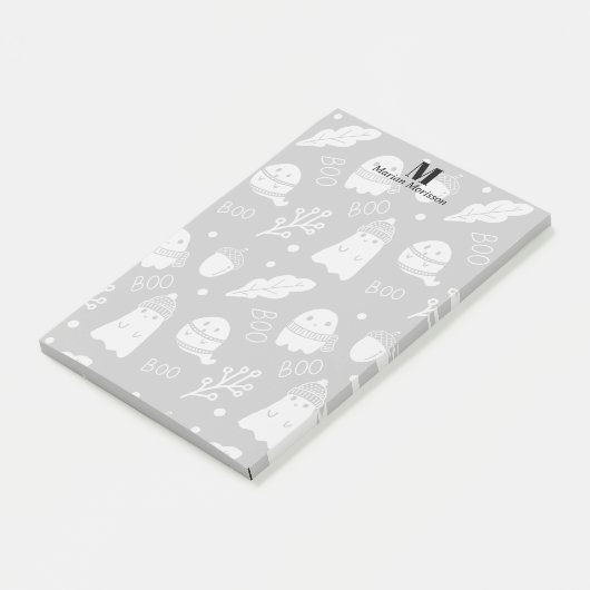Halloween Herfst Schattige Spooky Ghosts Post-it® Notes (Schuin)