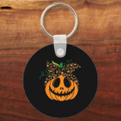Halloween Herfst Schattigee en leuke pompoen Sleutelhanger (Voorkant)