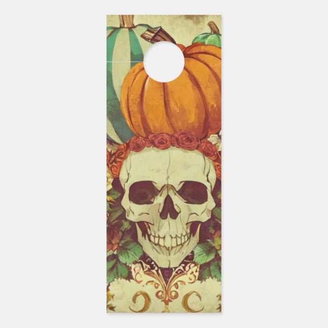 Halloween/Herfst/skelet/pompoendeurhanger Deurhanger (Voorkant)