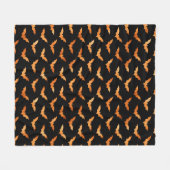 Halloween Herfst Spooky Flying Bat Fleece Deken (Voorkant (Horizontaal))
