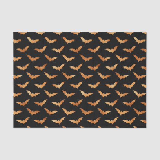 Halloween Herfst Spooky Flying Bat Tissuepapier (Voorkant)