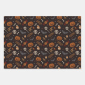 Halloween Herfst Spooky Patterns Inpakpapier Vel (Voorkant 2)