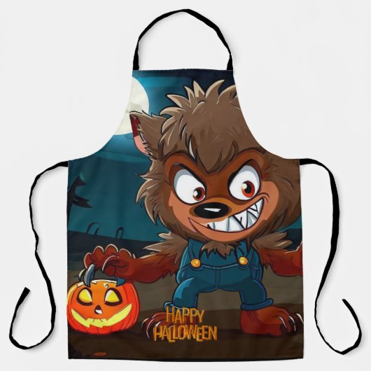 Halloween/Herfst/Weerwolf/Cartoon Schort (Voorkant)