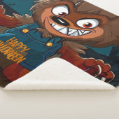 Halloween/Herfst/Weerwolf/Cartoon Sherpa Deken (3/4)