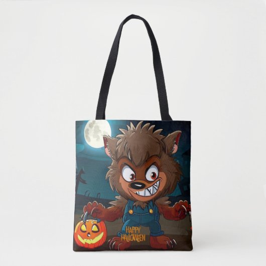 Halloween/Herfst/Weerwolf/Cartoon Tote Bag (Voorkant)