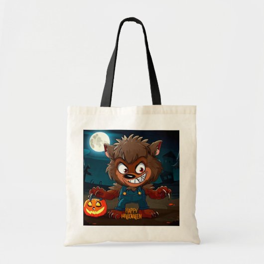 Halloween/Herfst/Weerwolf/Cartoon Tote Bag (Voorkant)