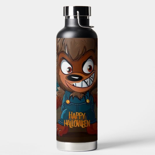 Halloween/Herfst/Weerwolf/Cartoon Waterfles (Links)