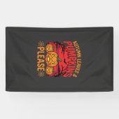 Halloween Herfstbladeren en Pompoenen Graag Ontwer Spandoek (Horizontaal)