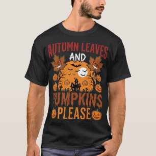 Halloween Herfstbladeren en Pompoenen Griezelen Ve T-shirt