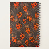Halloween herfstbladeren en spinnenwebben planner (Achterkant)