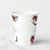 Halloween Herfstfeest Bloemen Vleermuizen Papieren Bekers (Links)