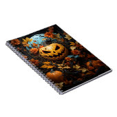Halloween herfstseizoen pompoen en herfstbladeren notitieboek (Rechterzijde)