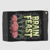 Halloween Hersen Festijn Zombie Handen Vector Ontw Golfhanddoek (Horizontaal)