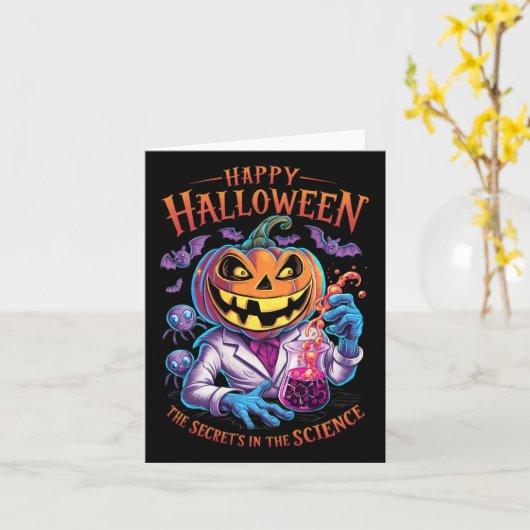Halloween Het geheim in de wetenschap leraar weten Kaart (Gele Bloem)