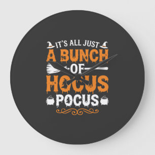 Halloween Het is Alles Alleen Hocus Pocus Heks Grote Klok