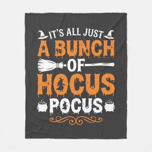 Halloween Het is Alles Gewoon Hocus Pocus Heks Fleece Deken (Voorkant)