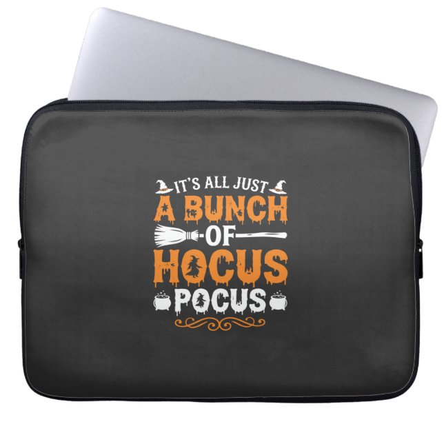 Halloween Het Is Alles Gewoon Hocus Pocus Heks Laptop Sleeve (Voorkant)