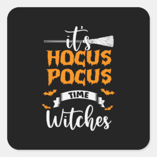 Halloween Het is Hocus Pocus Tijdendag Vierkante Sticker