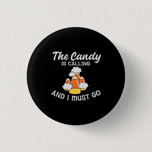Halloween Het Snoep roept 's ochtends op Ronde Button 3,2 Cm (Voorkant)