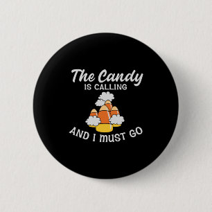 Halloween Het Snoep roept 's ochtends op Ronde Button 5,7 Cm