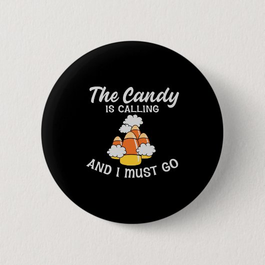 Halloween Het Snoep roept 's ochtends op Ronde Button 5,7 Cm (Voorkant)