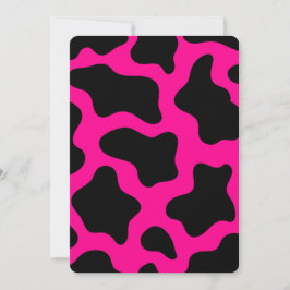 halloween hete roze koeienprint kaart