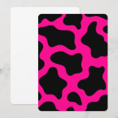 halloween hete roze koeprint kaart (Voorkant / Achterkant)