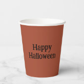 Halloween-Hexe mit Kürbis -  Papieren Bekers (Achterkant)