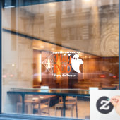 Halloween Hey Boo Geest Raamsticker (Cafe Raam)