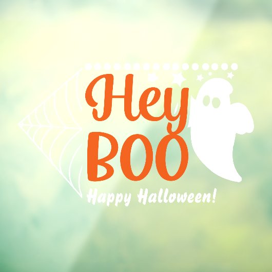 Halloween Hey Boo Geest Raamsticker (Vel 3)