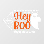 Halloween Hey Boo Ghost Raamsticker (Vel)