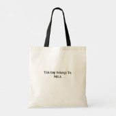 Halloween Hey Boo Girl Ghost Kinder Snoep Canvas t Tote Bag (Achterkant)