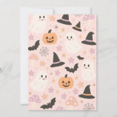 Halloween Hey Boo Schattige Ghost Verjaardagsfeest Kaart (Achterkant)
