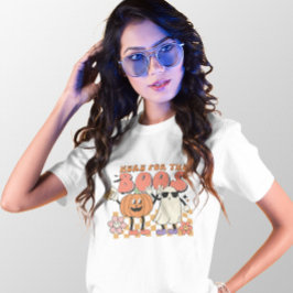 HALLOWEEN HIER VOOR DE BOOS GHOST & POMPOEN T-SHIRT