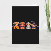 Halloween Highland Cow Kaart (Voorkant)