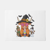 Halloween Highland Koe (2) Deurmat (Voorkant)