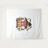 Halloween Highland Koe (2) Wandkleed (Voorkant (horizontaal))