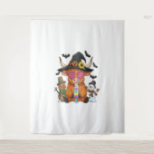 Halloween Highland Koe (2) Wandkleed (Voorkant)