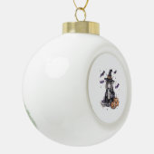 Halloween Highland Koe Keramische Bal Ornament (Links)