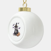 Halloween Highland Koe Keramische Bal Ornament (Rechts)