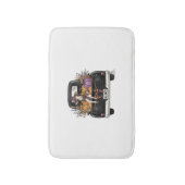 Halloween Highland Koe met vrachtwagen Badmat (Voorkant Verticaal)