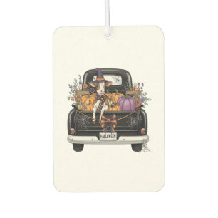 Halloween Highland-koe met vrachtwagen Luchtverfrisser