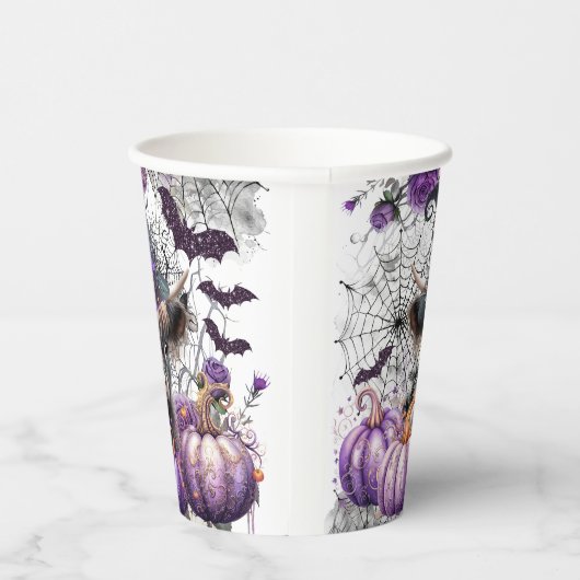 Halloween Highland Koe papieren bekers (Rechts)