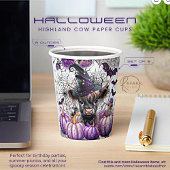 Halloween Highland Koe papieren bekers