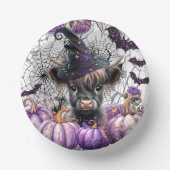 Halloween Highland Koe Papieren schalen Papieren Kommen (Voorkant)