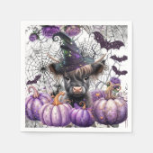 Halloween Highland Koe Papieren servetten (Voorkant)